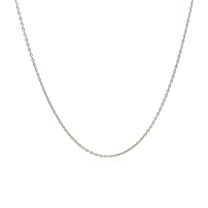 14k White Gold Oval Cable Link Chain 0.97mm Bids.com