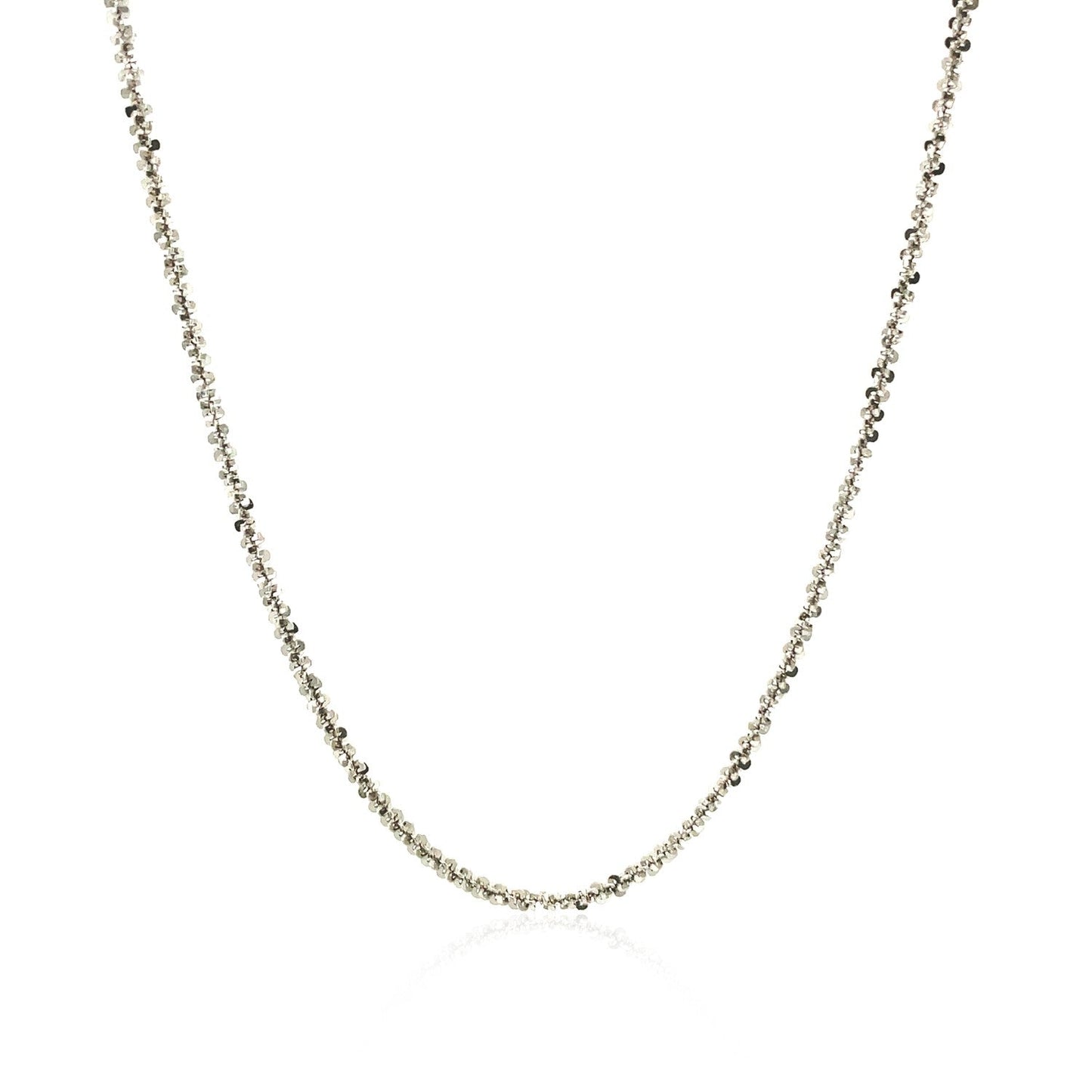 Rhodium Plated 1.7mm Sterling Silver Sparkle Style Chain Bids.com
