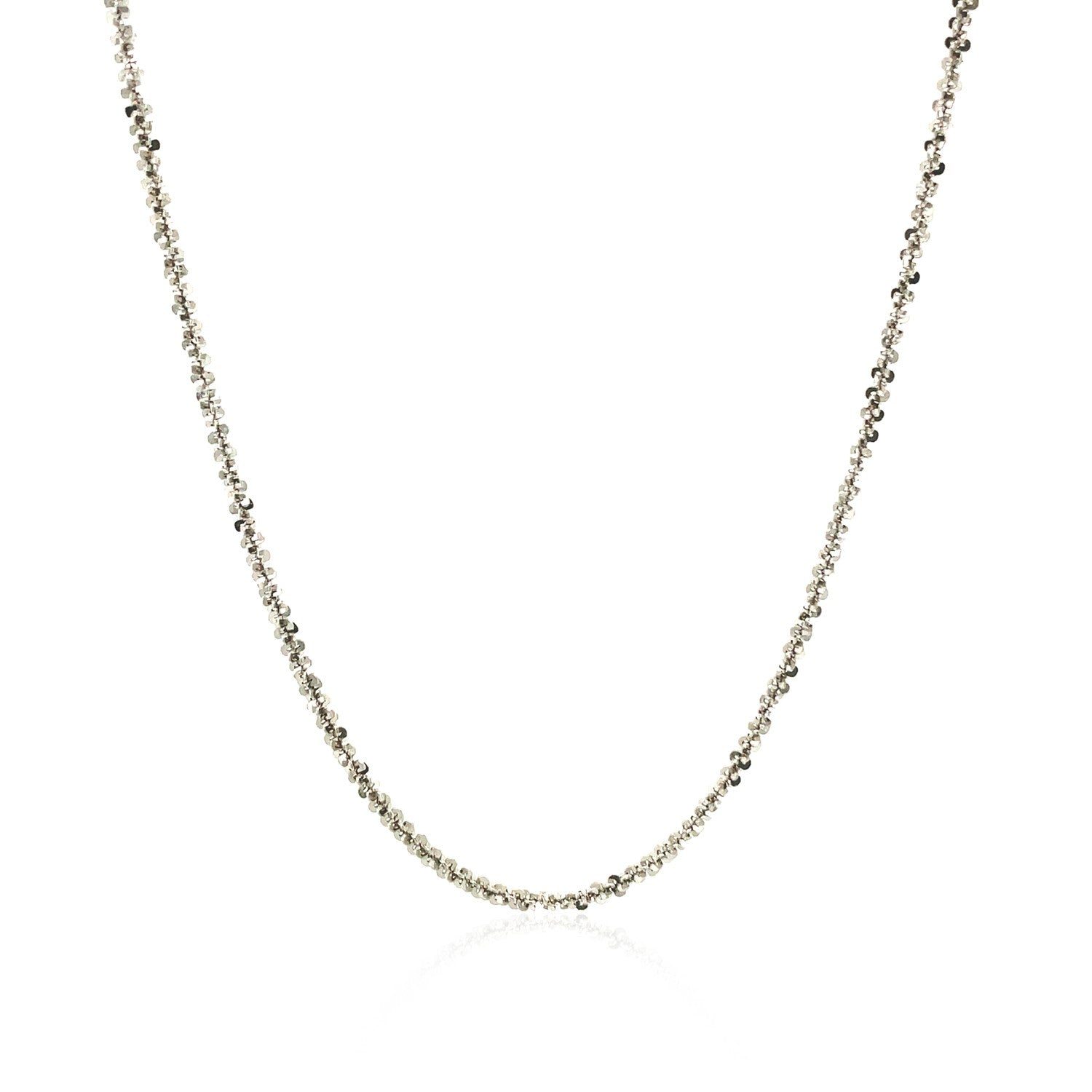 Rhodium Plated 1.7mm Sterling Silver Sparkle Style Chain Bids.com