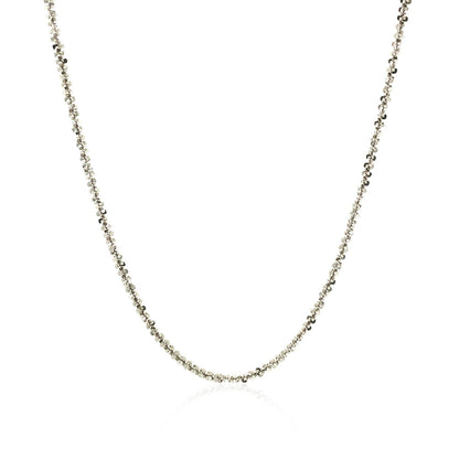 Rhodium Plated 1.7mm Sterling Silver Sparkle Style Chain Bids.com