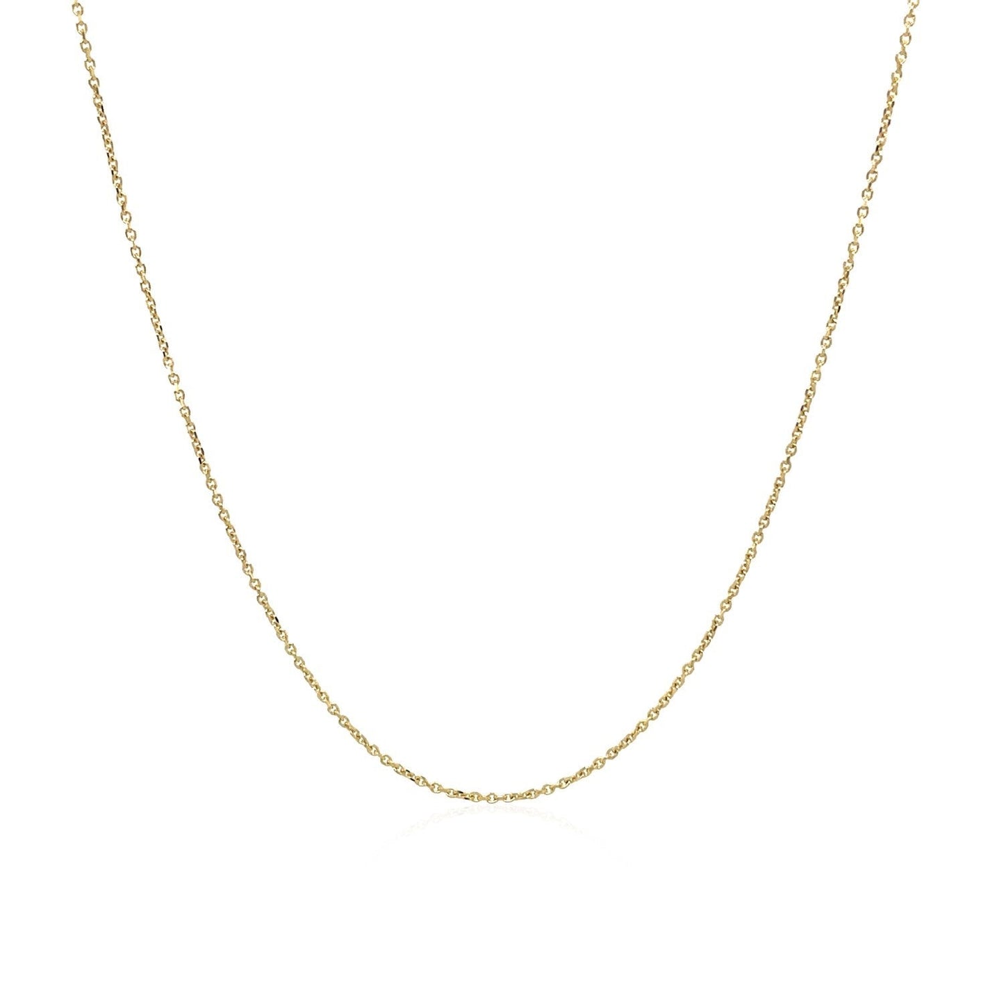 10k Yellow Gold Cable Link Chain (0.50 mm) Bids.com