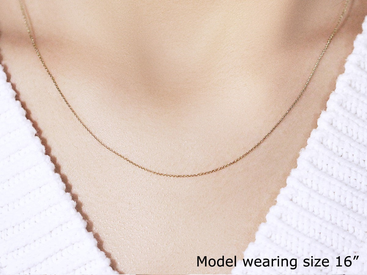 10k Yellow Gold Cable Link Chain (0.50 mm) Bids.com