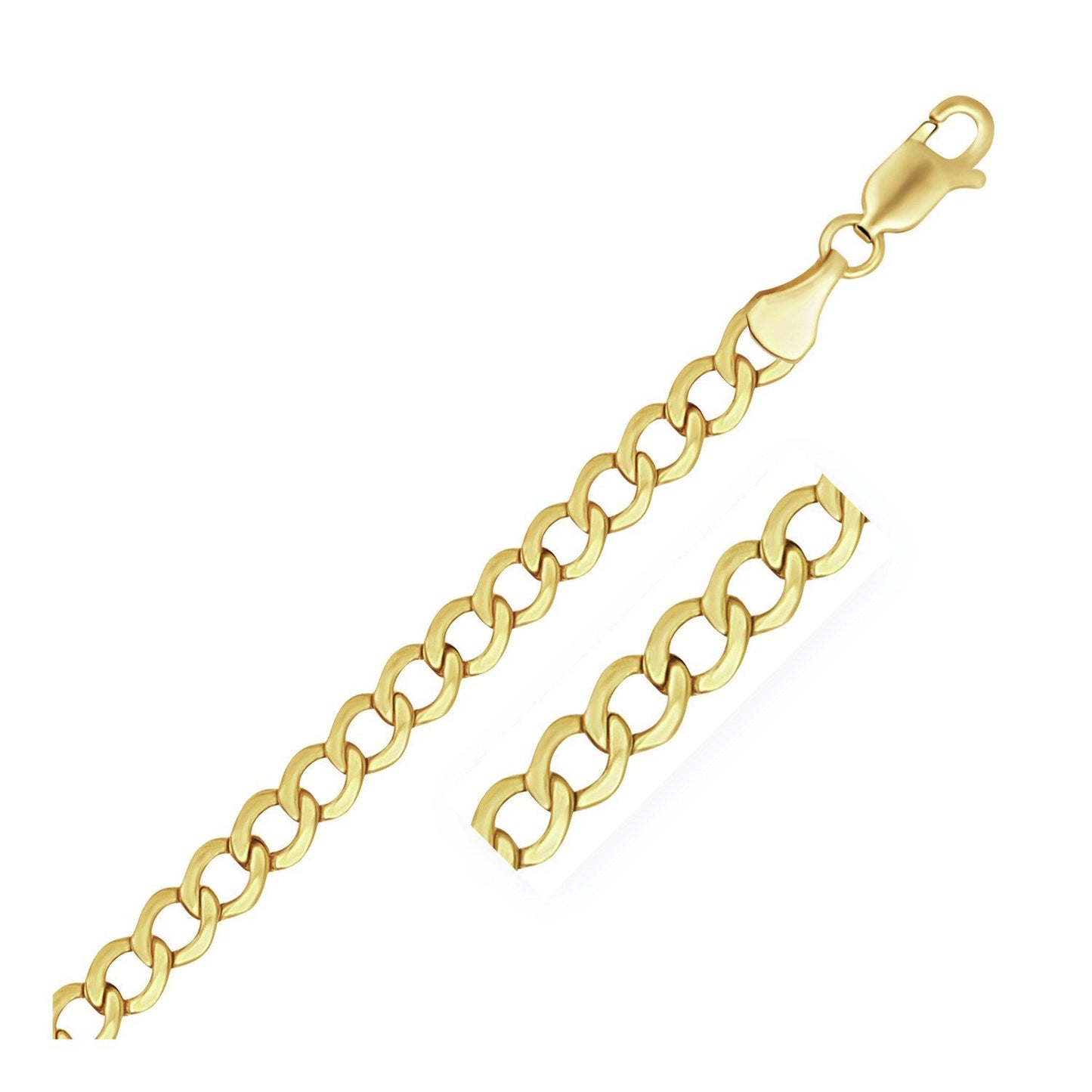 5.3mm 14k Yellow Gold Curb Chain Bids.com