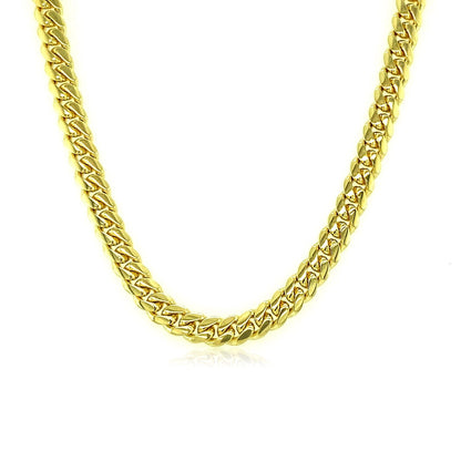 4.0mm 14k Yellow Gold Classic Solid Miami Cuban Chain Bids.com