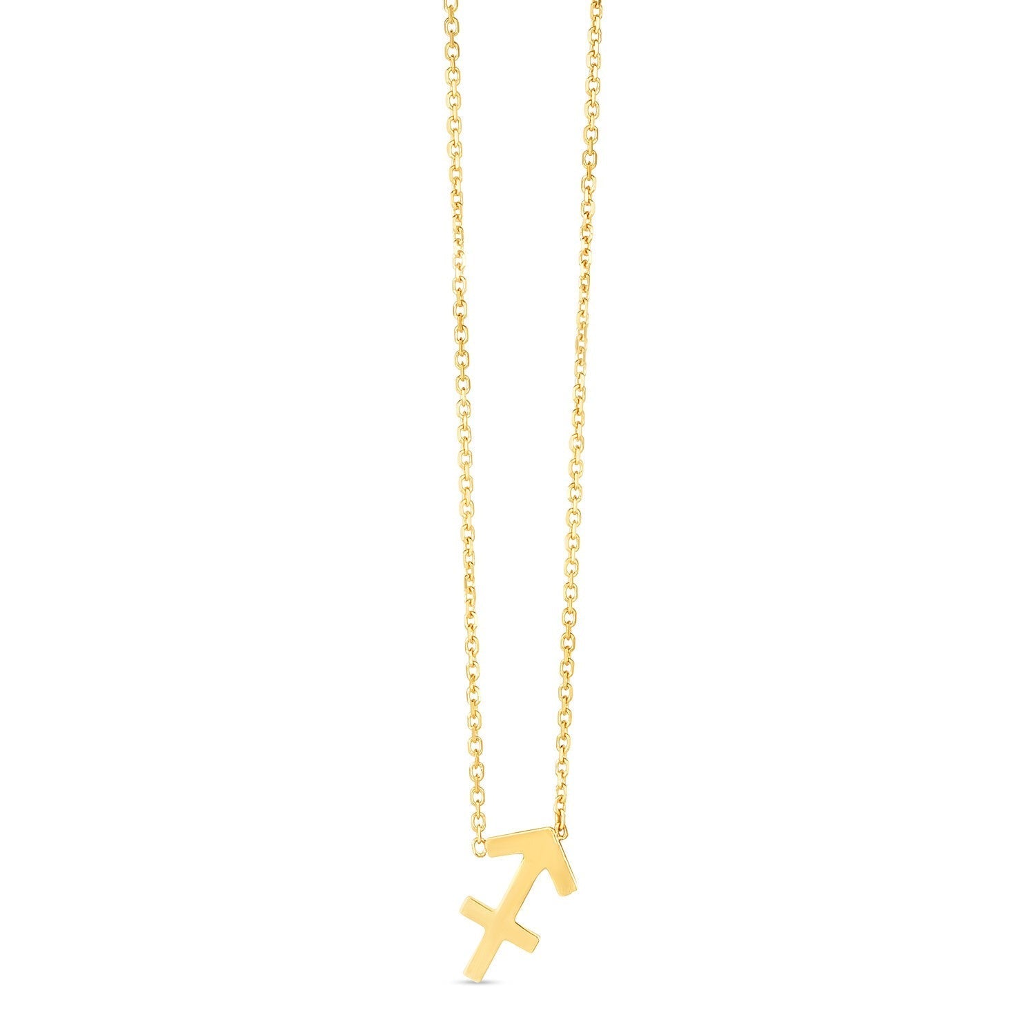 14K Yellow Gold Sagittarius Necklace Bids.com