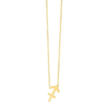 14K Yellow Gold Sagittarius Necklace Bids.com