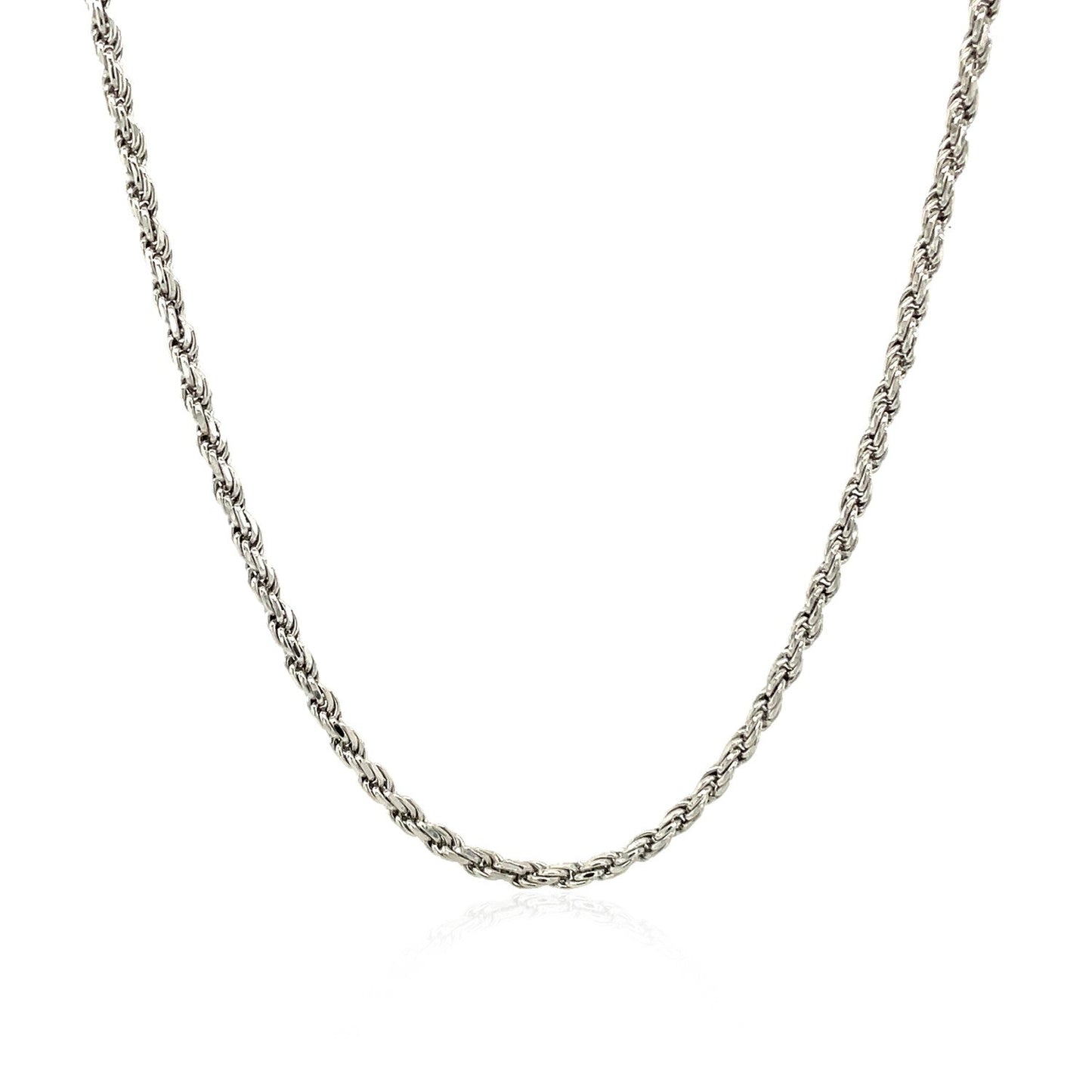 Sterling Silver 1.8mm Diamond Cut Rope Style Chain Bids.com