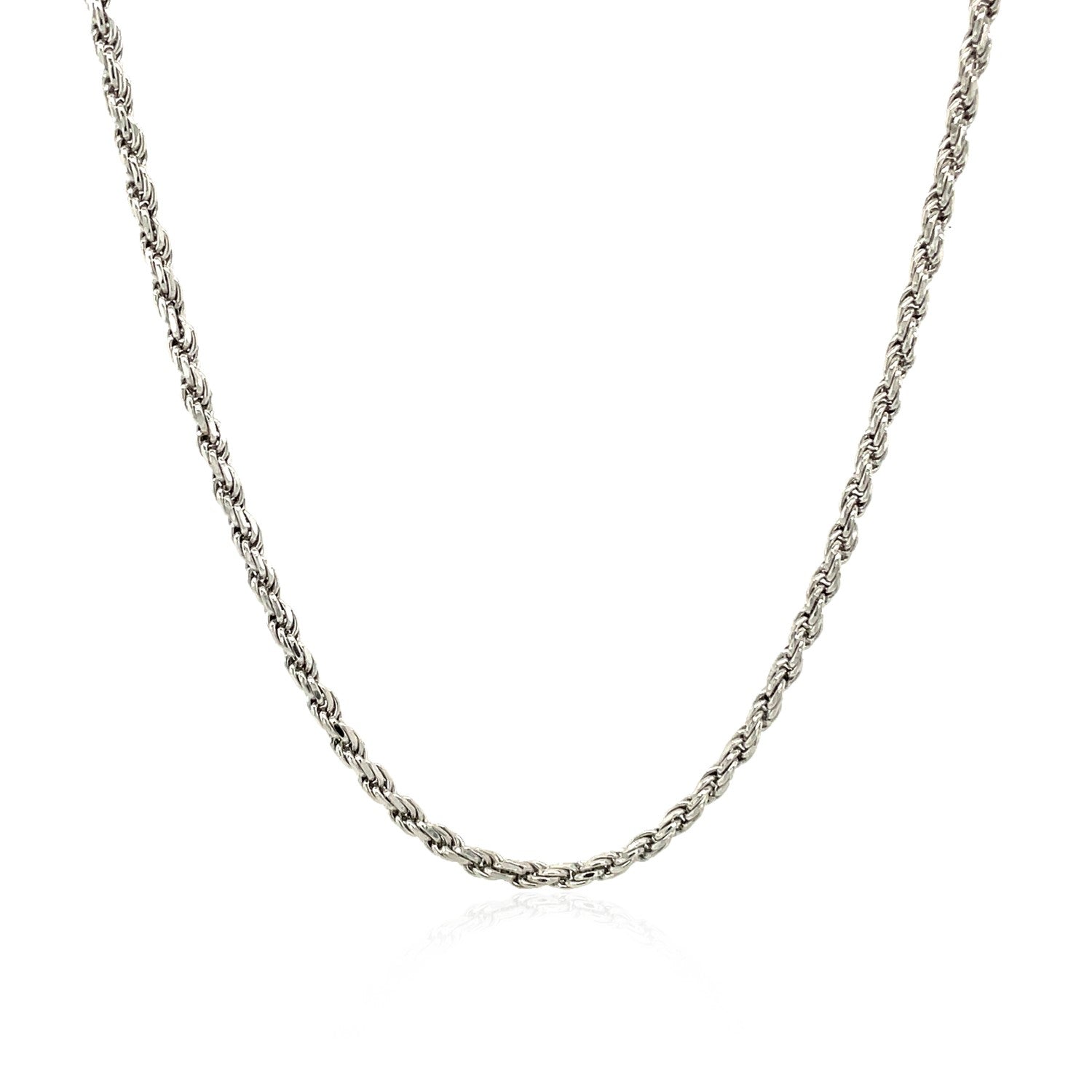 Sterling Silver 1.8mm Diamond Cut Rope Style Chain Bids.com