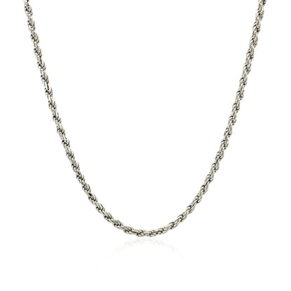 Sterling Silver 1.8mm Diamond Cut Rope Style Chain Bids.com
