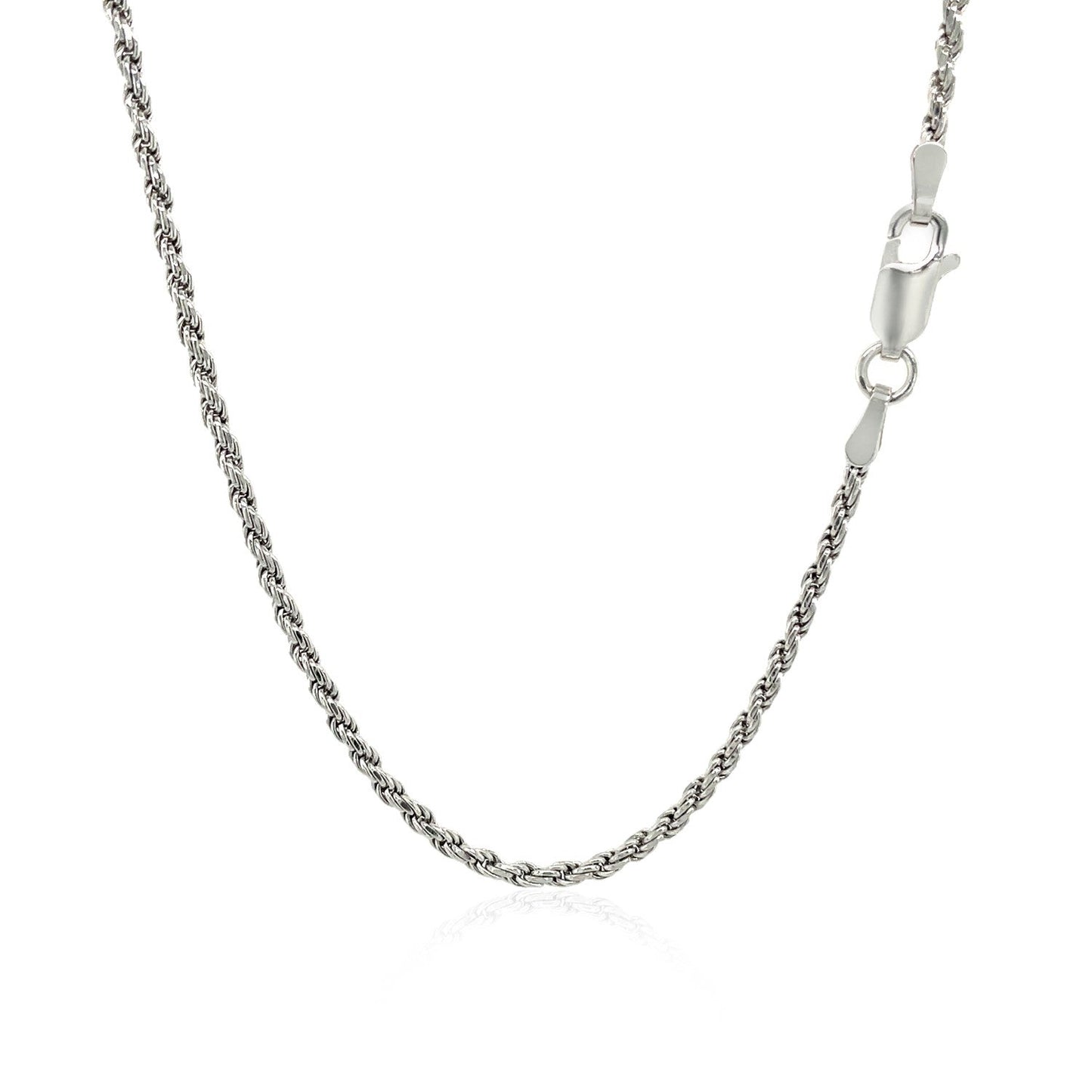 Sterling Silver 1.8mm Diamond Cut Rope Style Chain Bids.com