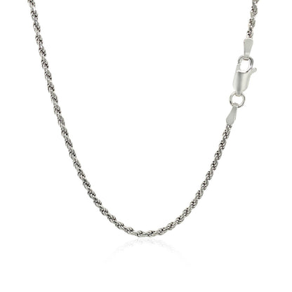 Sterling Silver 1.8mm Diamond Cut Rope Style Chain Bids.com