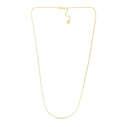 14k Yellow Gold Adjustable Rope Chain 1.0mm Bids.com