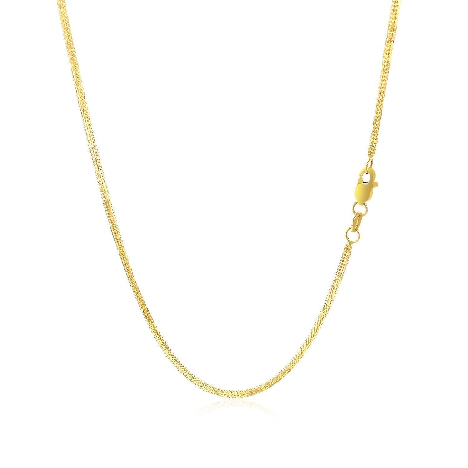 14k Yellow Gold Foxtail 1.0mm Chain Bids.com