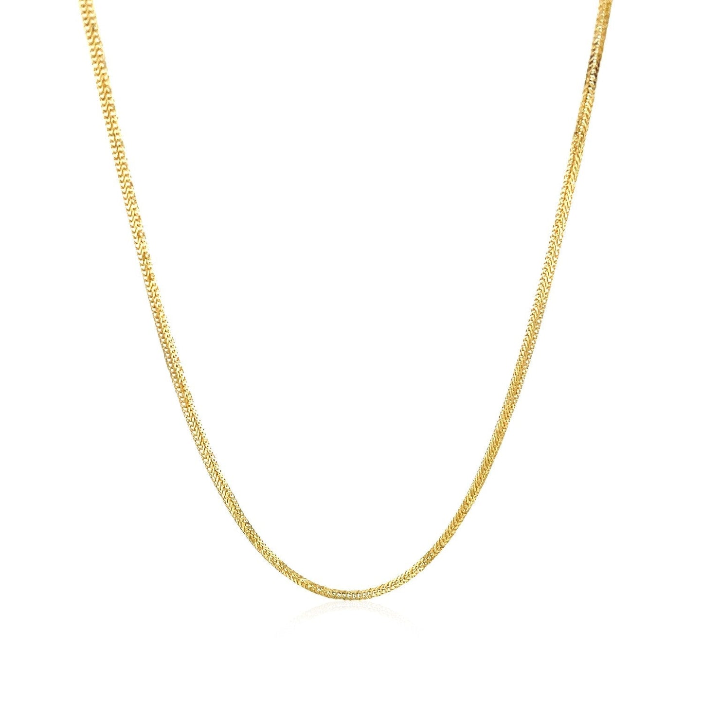 14k Yellow Gold Foxtail 1.0mm Chain Bids.com