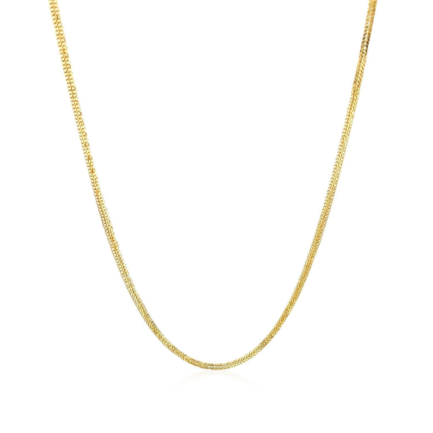 14k Yellow Gold Foxtail 1.0mm Chain Bids.com