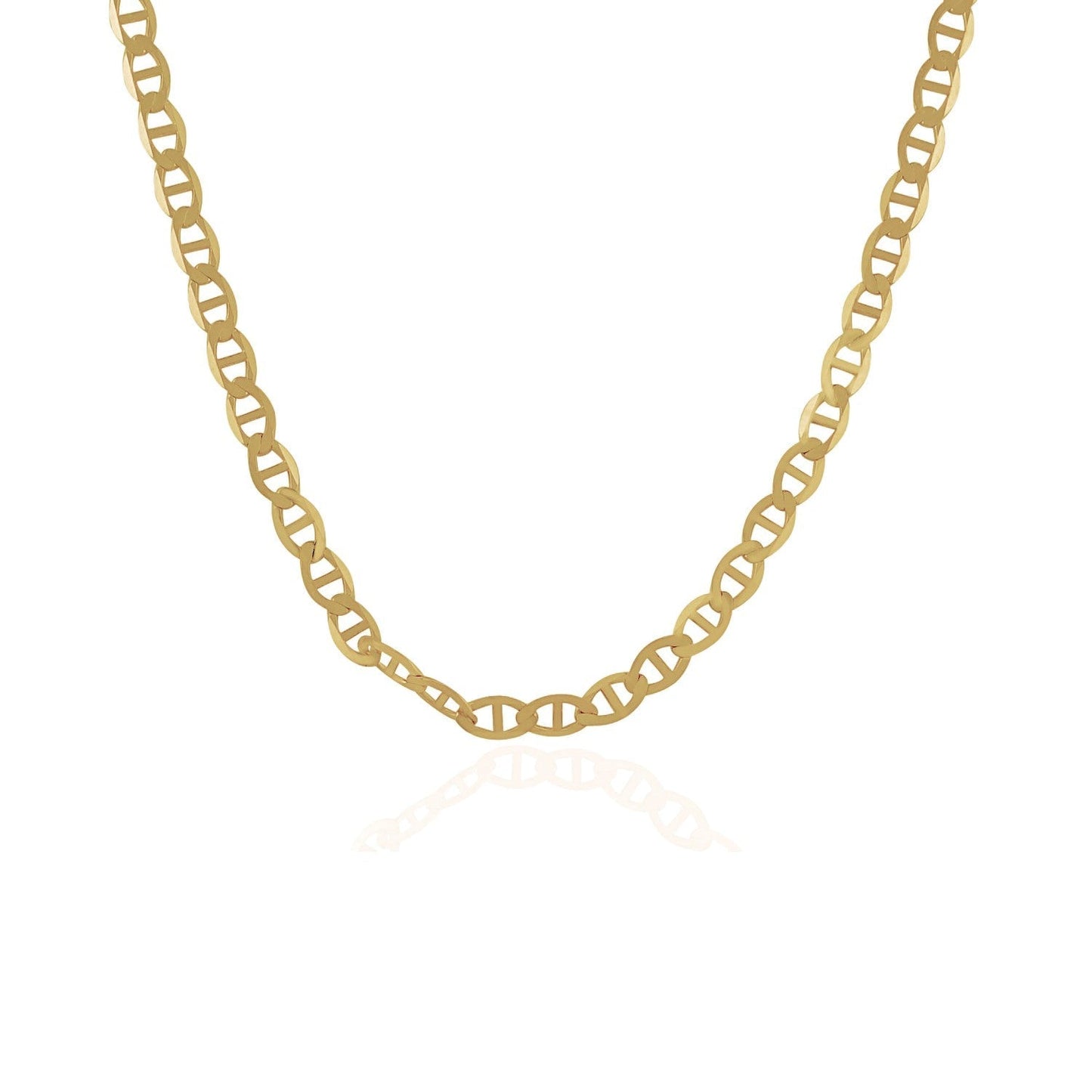 4.5mm 10k Yellow Gold Mariner Link Chain Bids.com