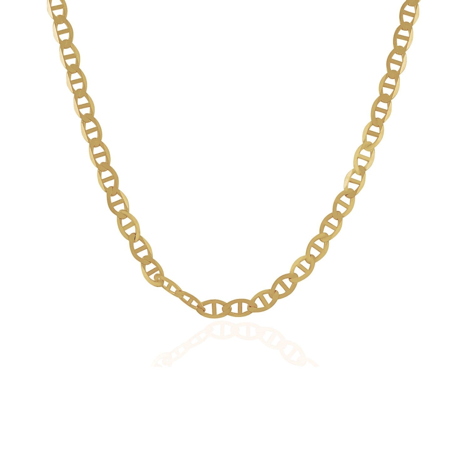 4.5mm 10k Yellow Gold Mariner Link Chain Bids.com