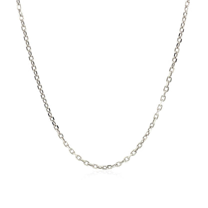 Sterling Silver Rhodium Plated Cable Chain 1.5mm Bids.com