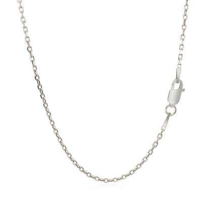 Sterling Silver Rhodium Plated Cable Chain 1.5mm Bids.com