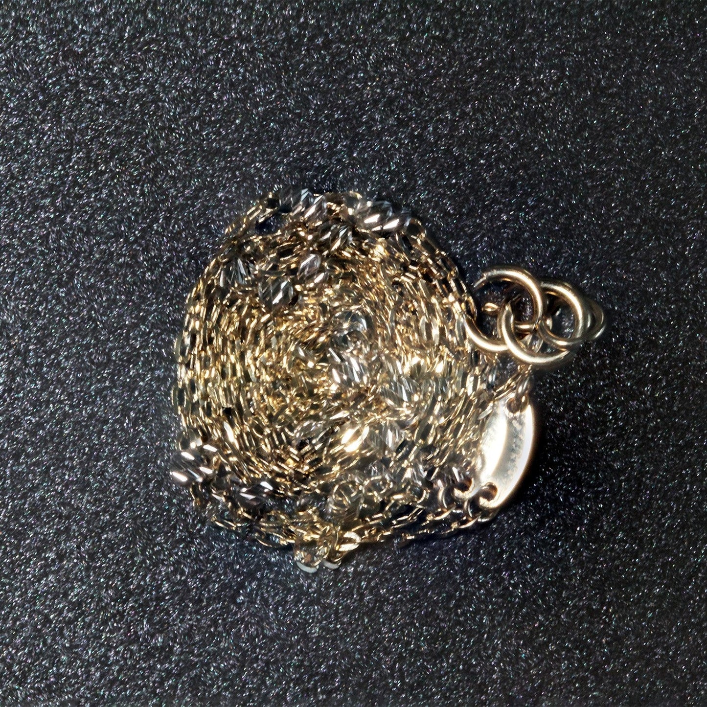 Diamond Cut Bead Links Pendant Chain in 14k Two Tone Gold (3.5mm) Bids.com