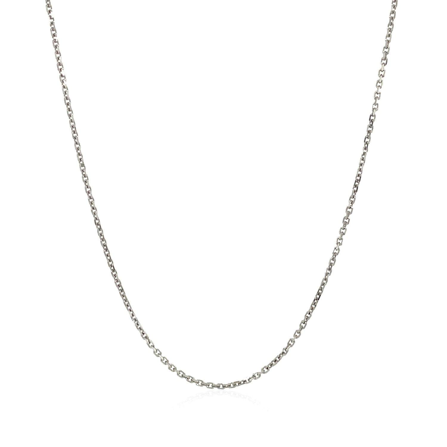 18k White Gold Cable Chain 1.1mm Bids.com