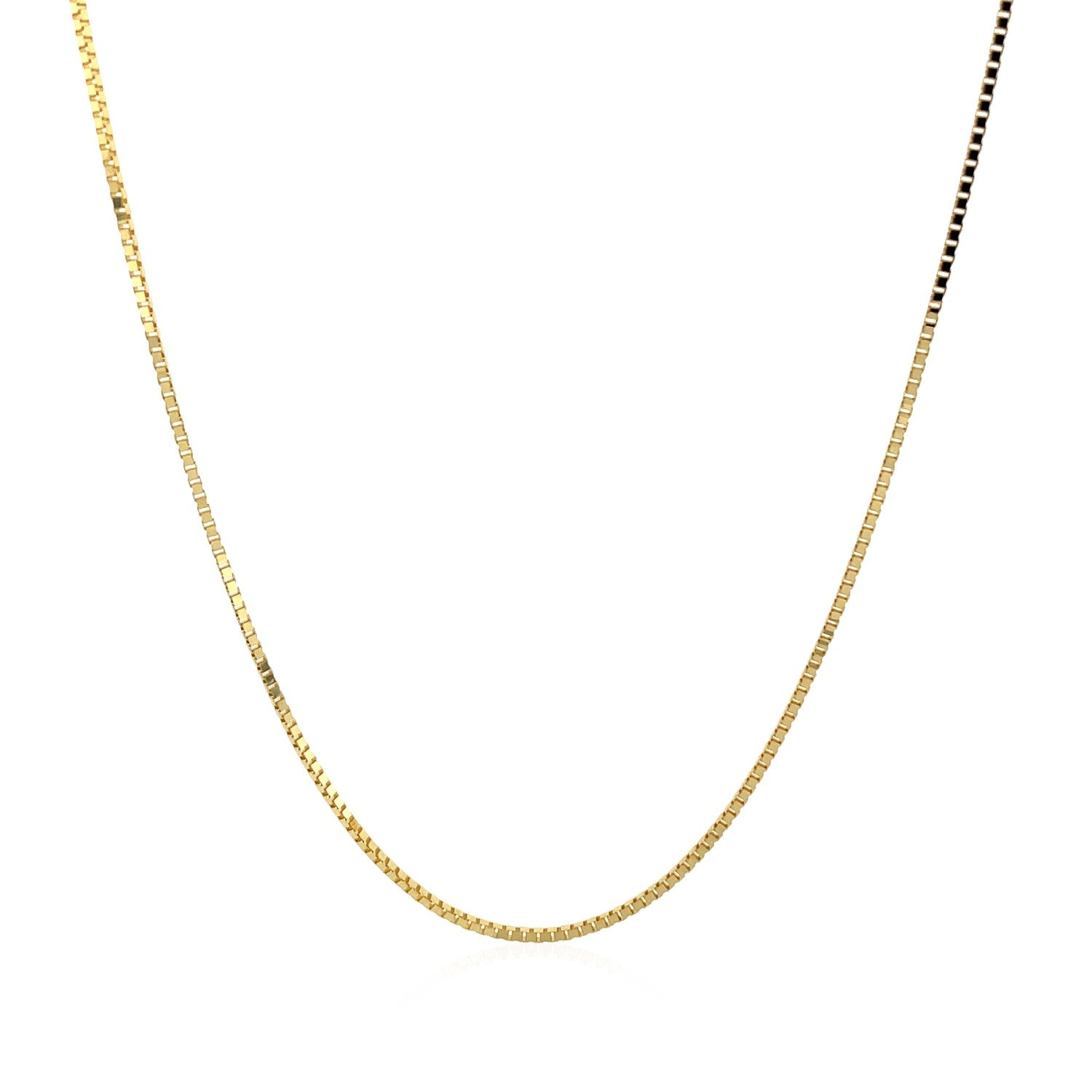 14k Yellow Gold Classic Box Chain 0.8mm Bids.com