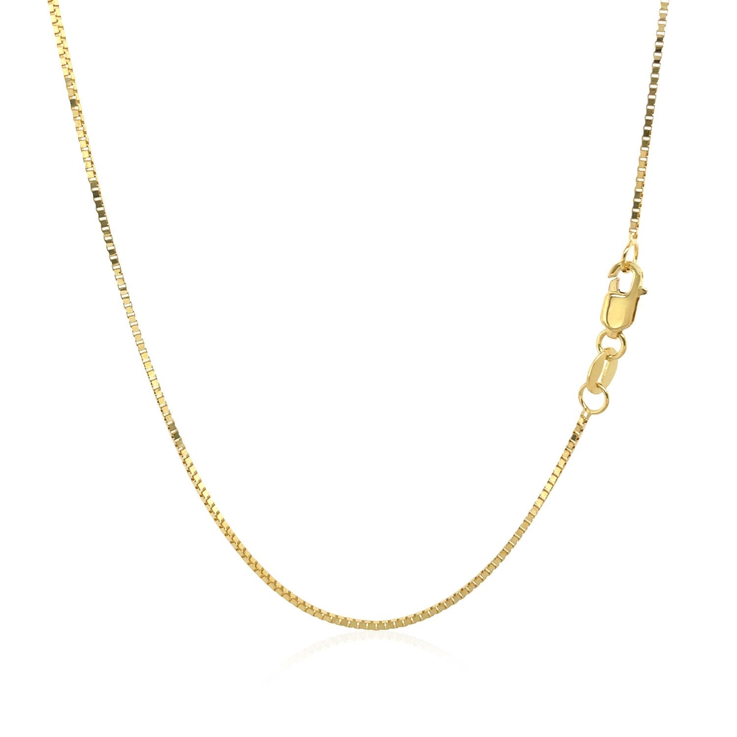 14k Yellow Gold Classic Box Chain 0.8mm Bids.com