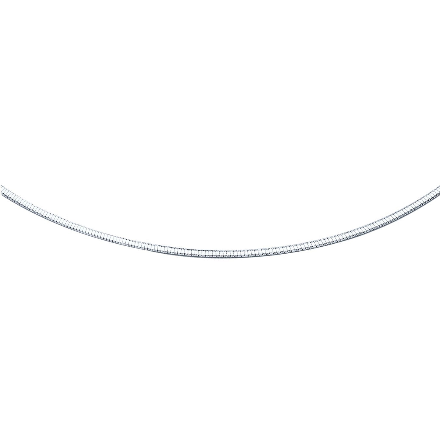 14k White Gold Classic Omega Style Chain (2 mm) Bids.com