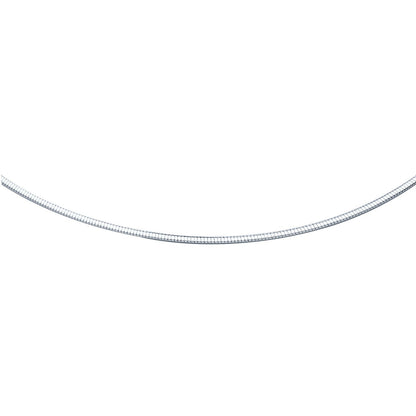 14k White Gold Classic Omega Style Chain (2 mm) Bids.com