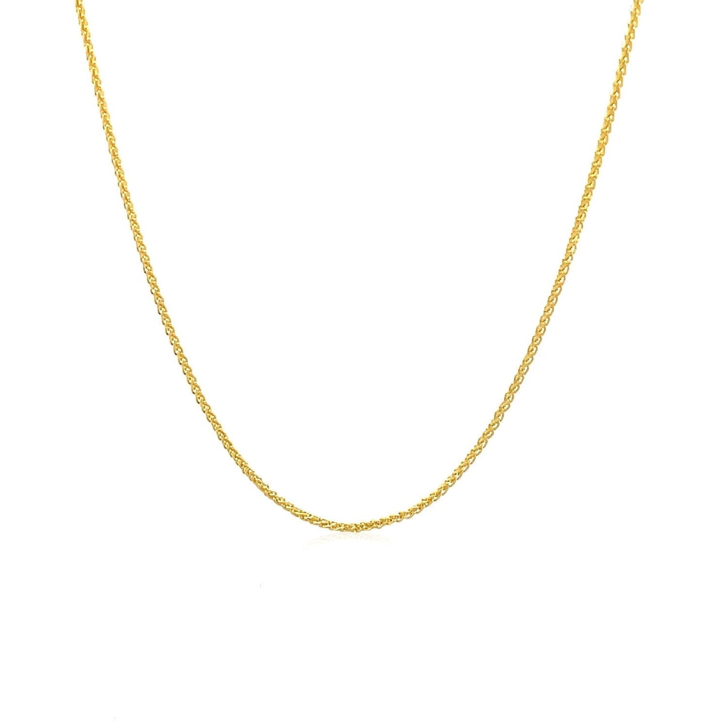 14k Yellow Gold Round Wheat Chain 1.0mm Bids.com