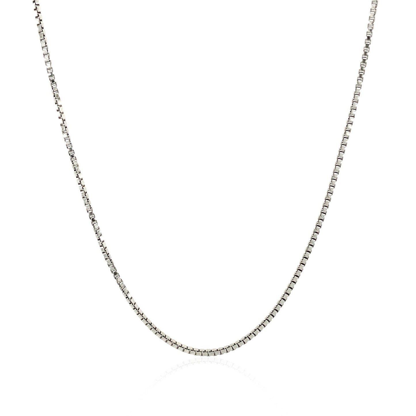 Sterling Silver Rhodium Plated Box Chain 1.1mm Bids.com