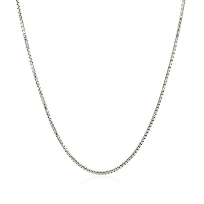 Sterling Silver Rhodium Plated Box Chain 1.1mm Bids.com
