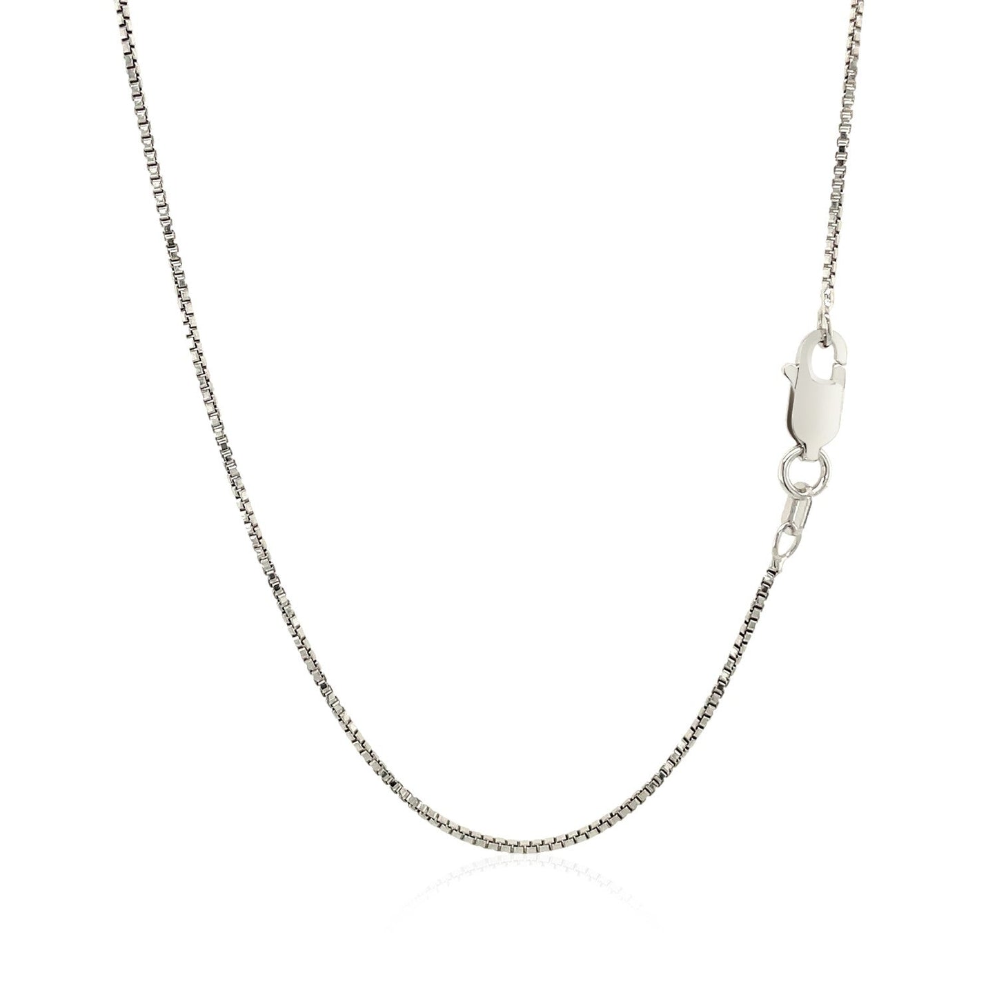 Sterling Silver Rhodium Plated Box Chain 1.1mm Bids.com