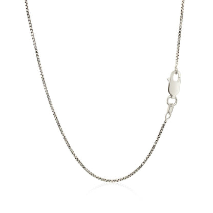 Sterling Silver Rhodium Plated Box Chain 1.1mm Bids.com