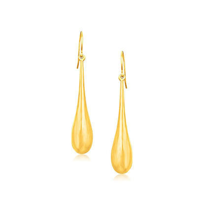 14k Yellow Gold Dramatic Drop Earrings Bids.com