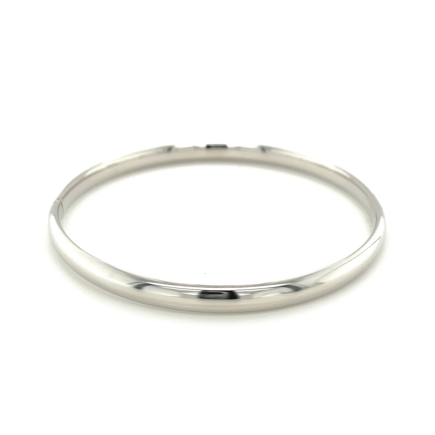 Classic Bangle in 14k White Gold (5.0mm) Bids.com