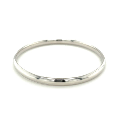 Classic Bangle in 14k White Gold (5.0mm) Bids.com