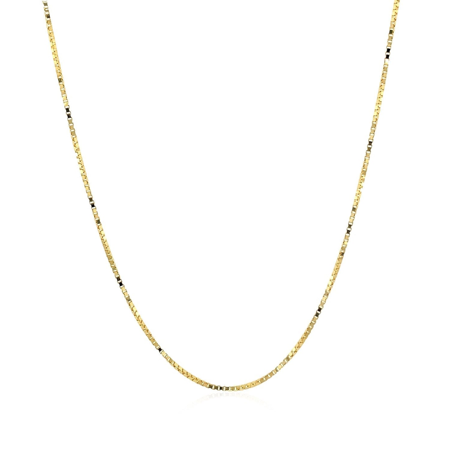 14k Yellow Gold Classic Box Chain 0.7mm Bids.com
