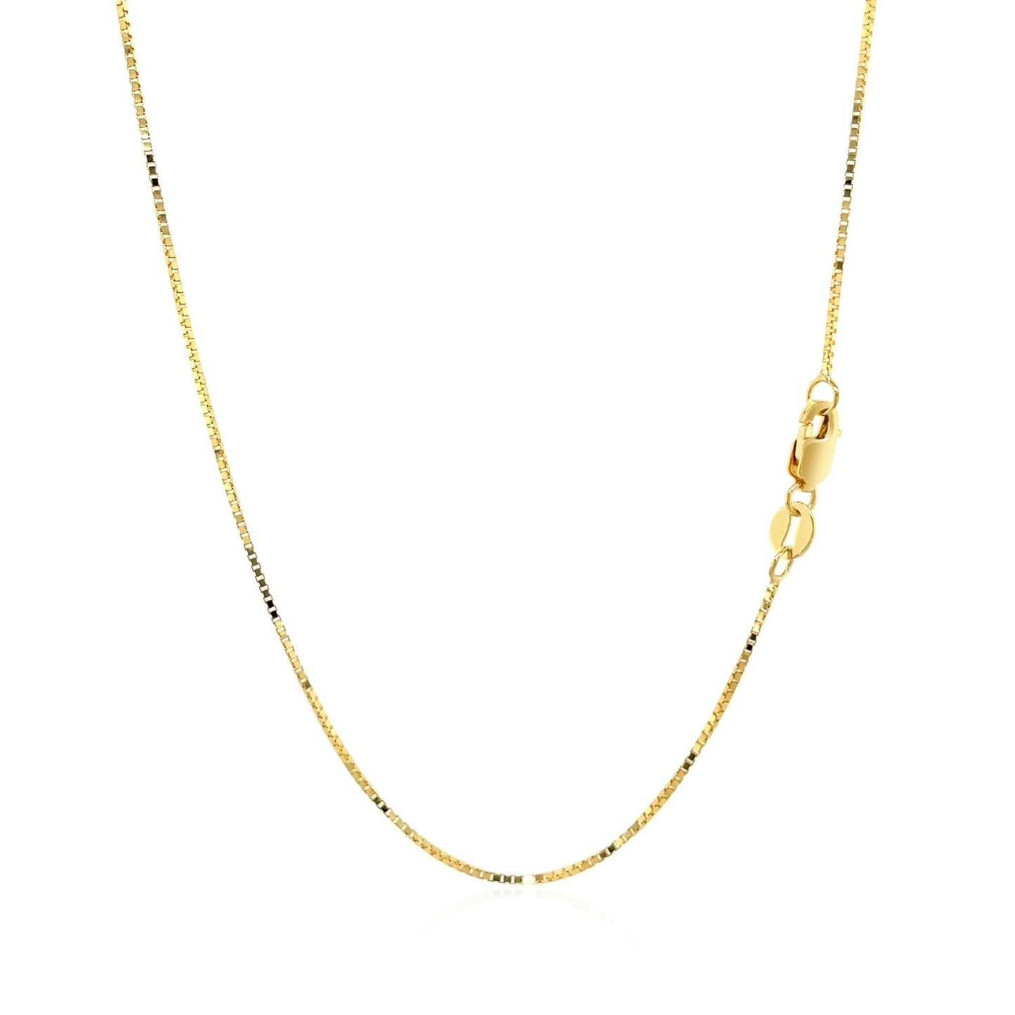 14k Yellow Gold Classic Box Chain 0.7mm Bids.com