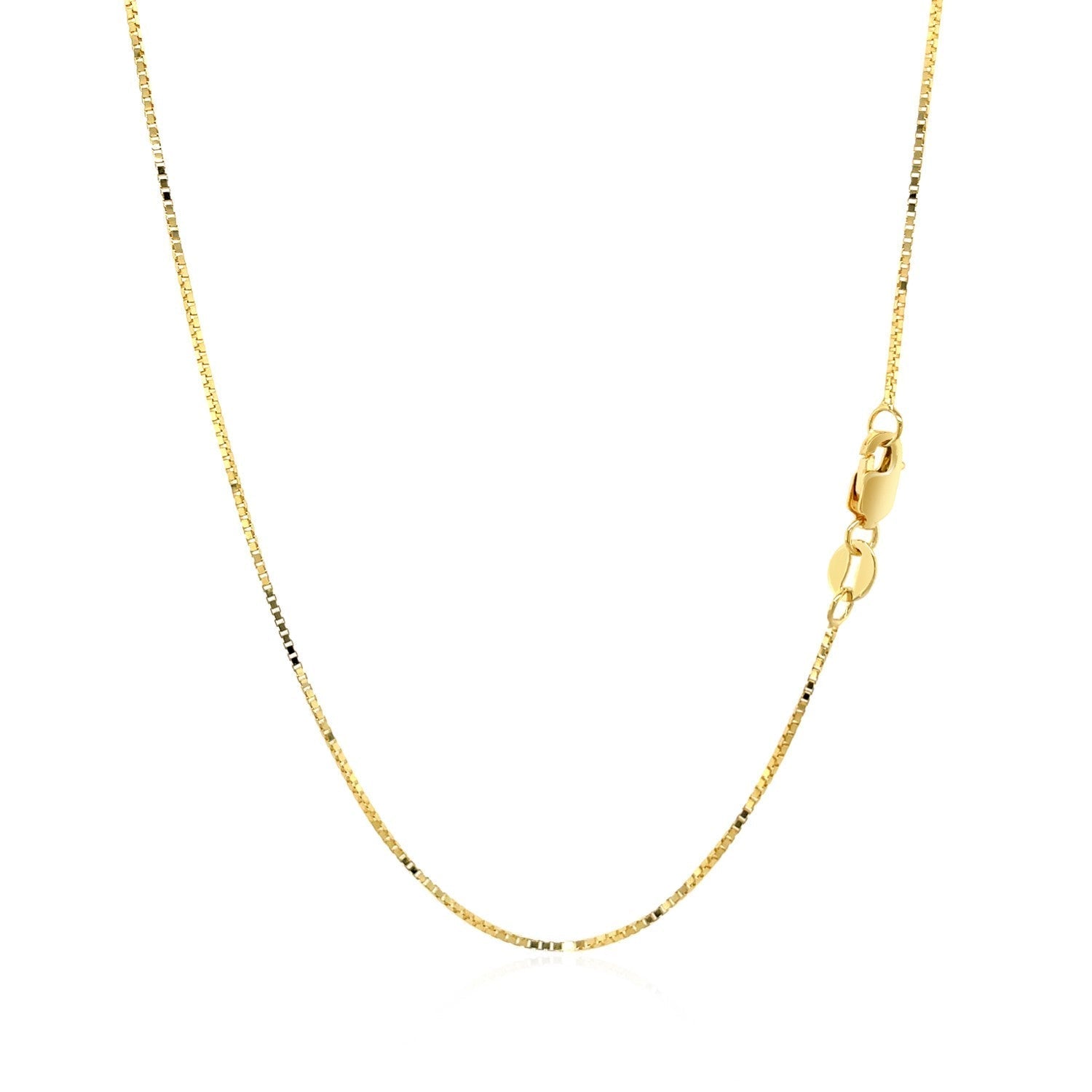 14k Yellow Gold Classic Box Chain 0.7mm Bids.com