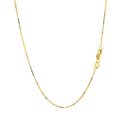 14k Yellow Gold Classic Box Chain 0.7mm Bids.com