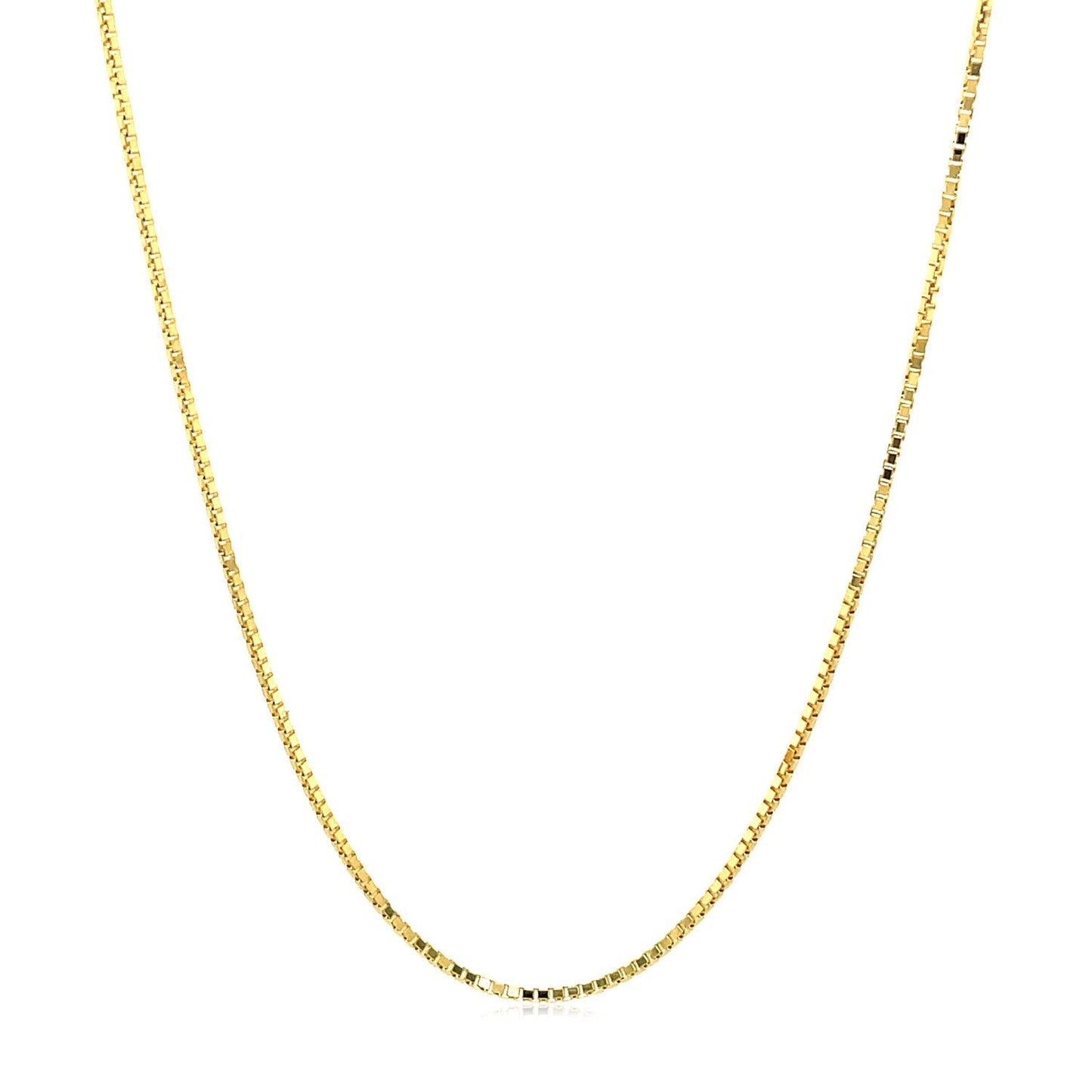 14k Yellow Gold Octagonal Box Chain 1.0mm Bids.com