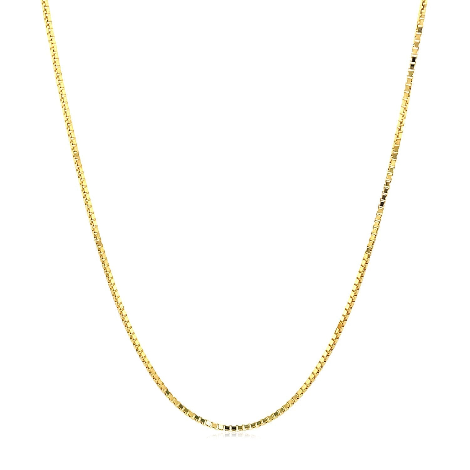 14k Yellow Gold Octagonal Box Chain 1.0mm Bids.com