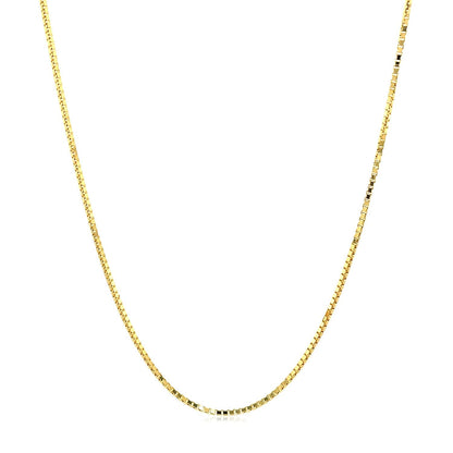 14k Yellow Gold Octagonal Box Chain 1.0mm Bids.com