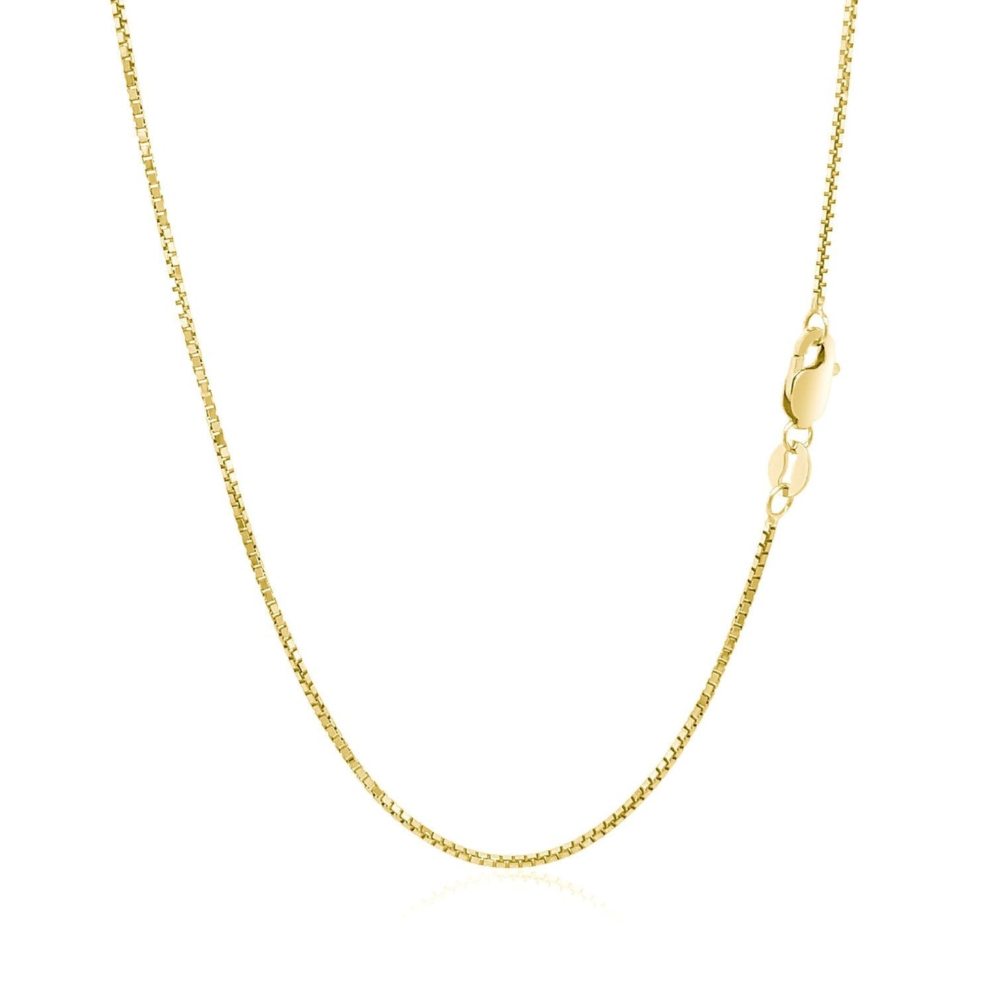 14k Yellow Gold Octagonal Box Chain 1.0mm Bids.com