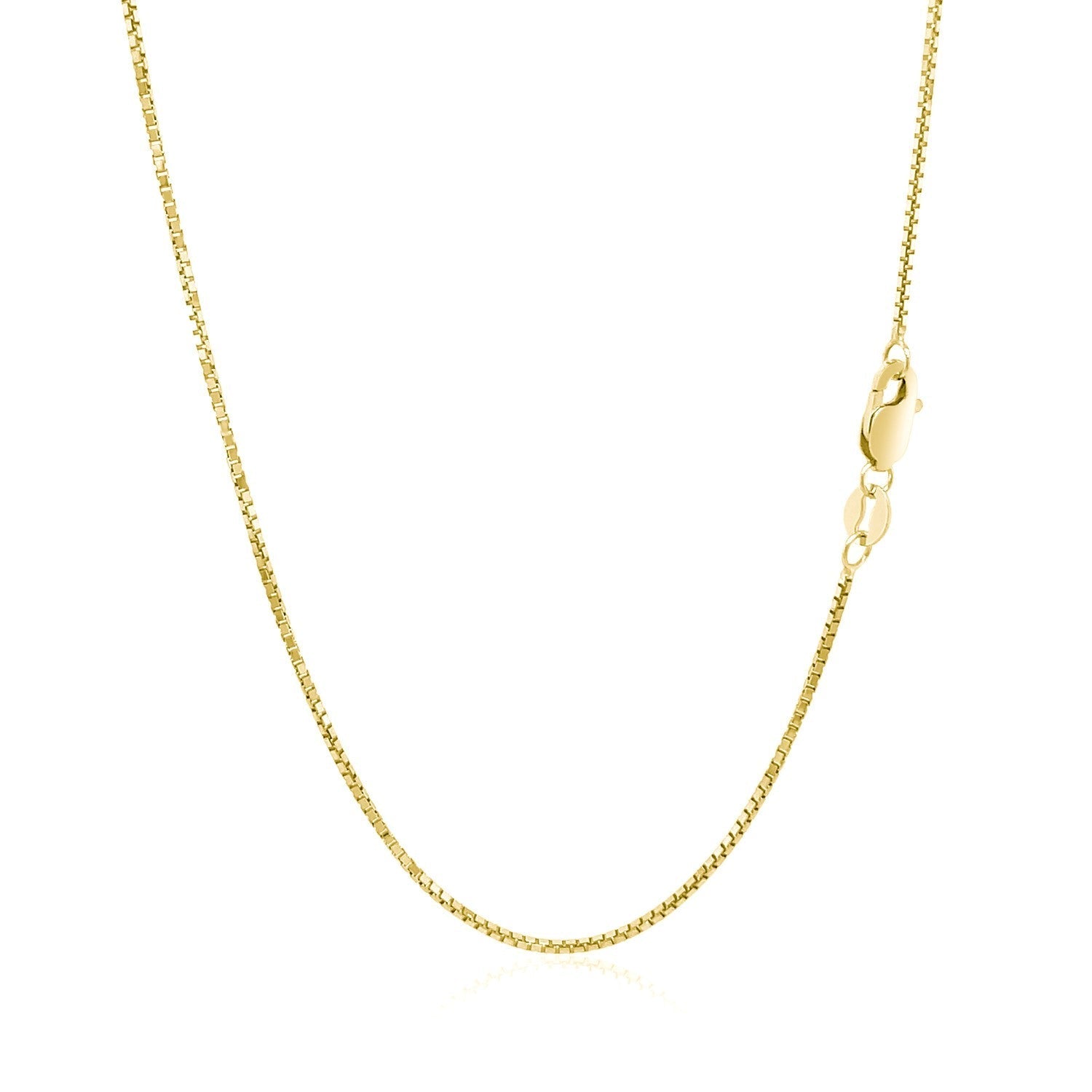 14k Yellow Gold Octagonal Box Chain 1.0mm Bids.com