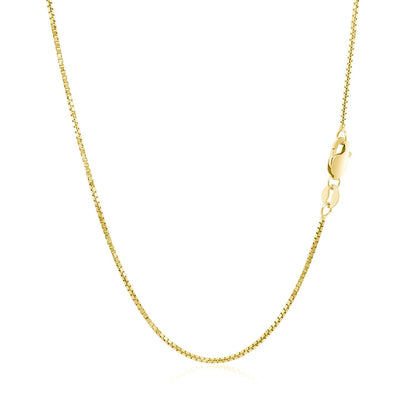 14k Yellow Gold Octagonal Box Chain 1.0mm Bids.com