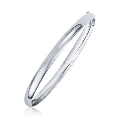 Classic Bangle in 14k White Gold (6.0mm) Bids.com