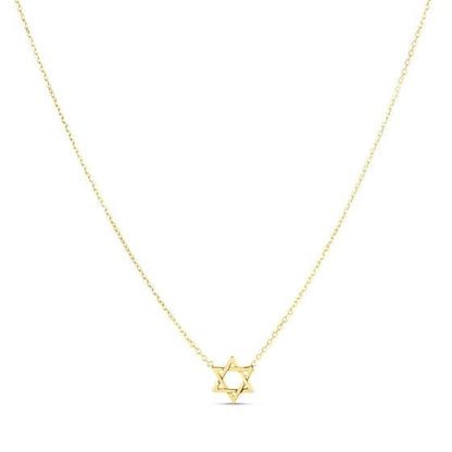 14k Yellow Gold Star of David Necklace Bids.com