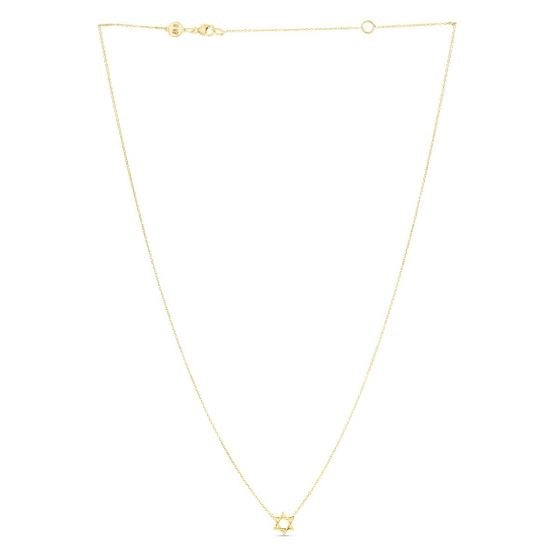 14k Yellow Gold Star of David Necklace Bids.com